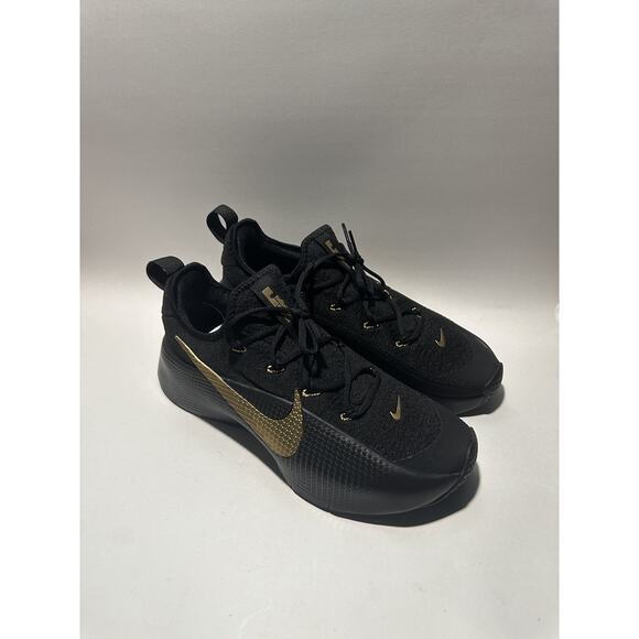 Men Size 9 - Nike LeBron TR 1 Black Metallic Gold New Fj6151-004 - Picture 1 of 5